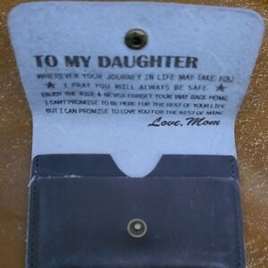 To Daughter Love Mom Gray Wallet or Card Holder